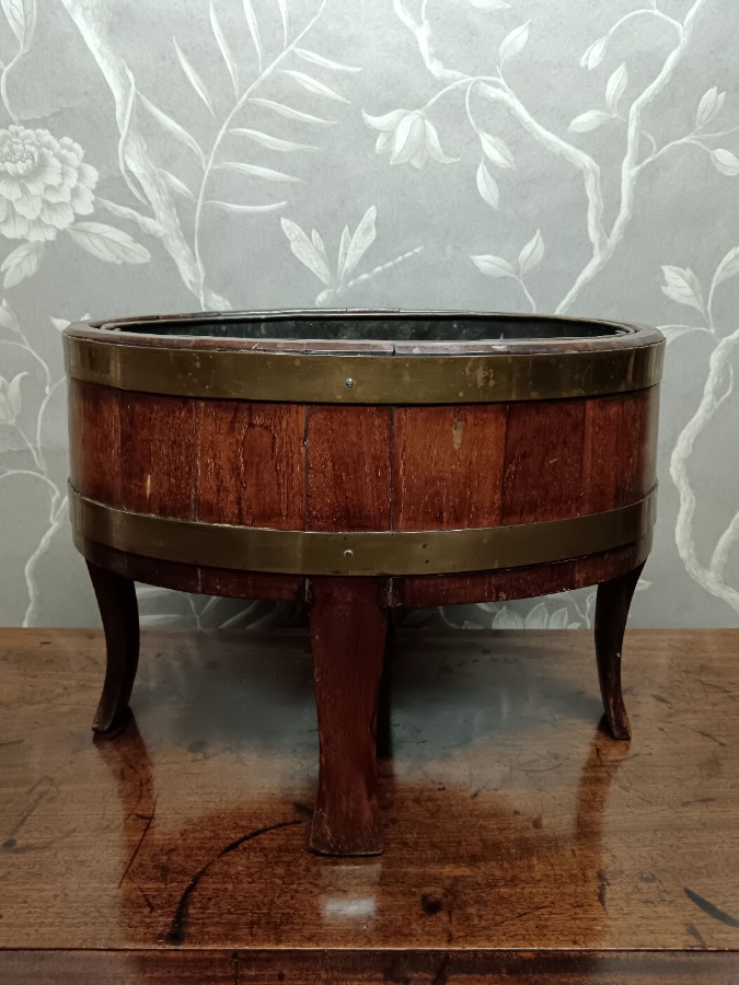 A Mahogany and Brass Bound Wine Cooler Jardiniere  (5).jpg